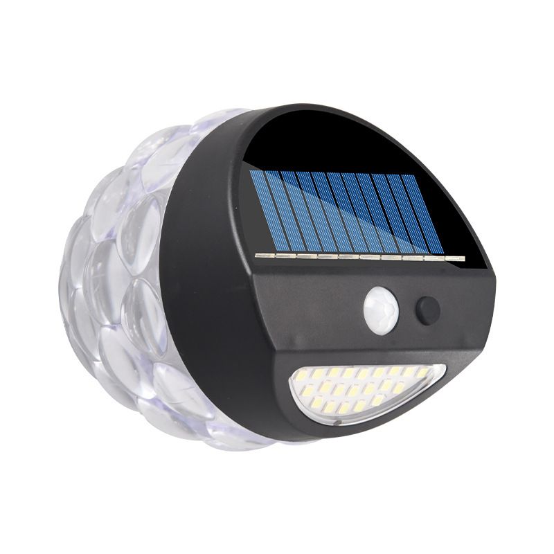 Lampe murale extérieure étanche à 28 LED avec flamme solaire