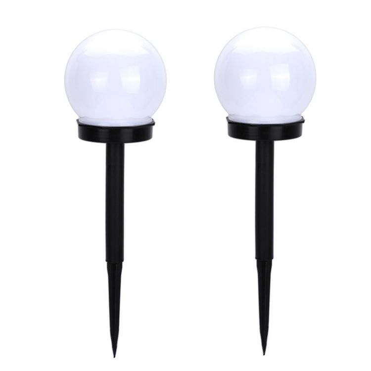 Ampoule solaire ronde Led étanche, lumière de pelouse, lampe à prise de terre