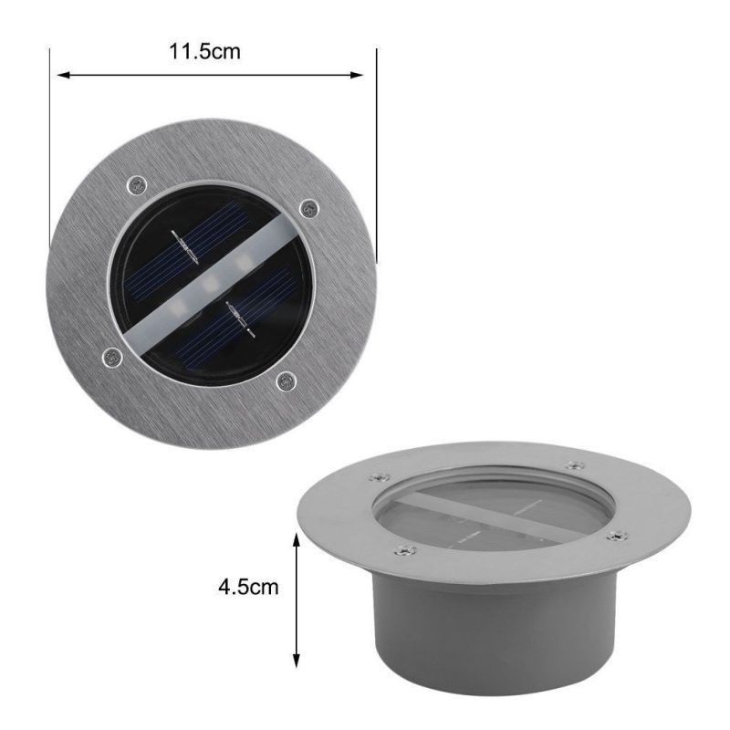 Lumière souterraine enterrée solaire en aluminium moulé sous pression extérieure Waterpoof IP65 3led