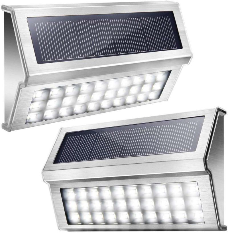 Lumière solaire imperméable extérieure d'étape de plate-forme de mur d'escalier de barrière de 30 LED inoxydable Ip65