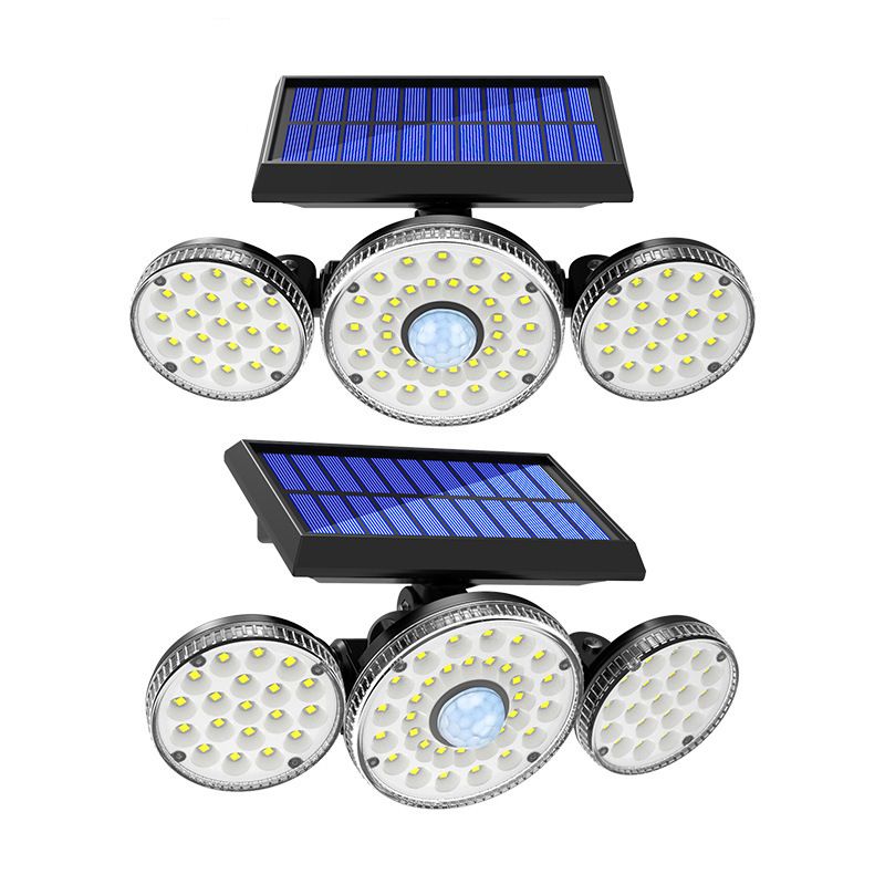 Lumières fixées au mur solaires lumineuses élevées extérieures de capteur de mouvement imperméable à l'eau 70 LED