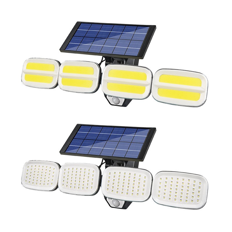 Lumières fixées au mur solaires lumineuses élevées du capteur de mouvement à distance extérieur imperméable 200led