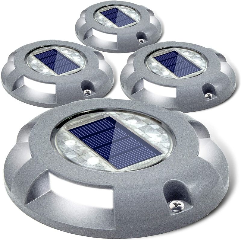 Marqueurs de route imperméables extérieurs 4/8LED, lumières solaires de quai d'allée de pont