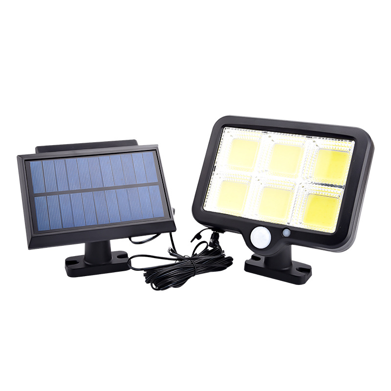 Projecteur étanche corps fendu Type capteur de sécurité extérieur mouvement 150led lampes murales solaires