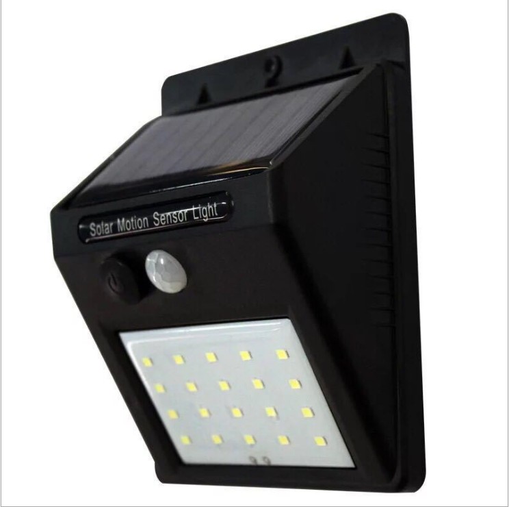 Lumières solaires imperméables extérieures de mur de cour de capteur de mouvement d'IP65 20 LED